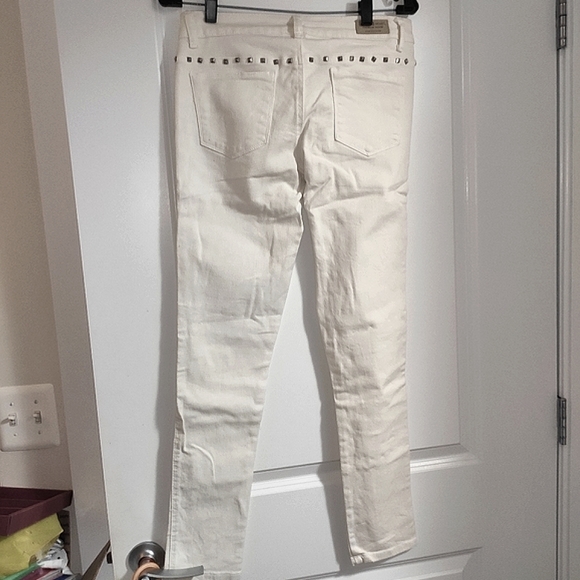 Velvet Heart Edgy Studded White Skinny Jeans Sz 27 - Picture 5 of 9
